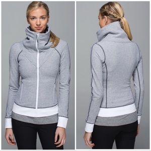 RARE!! Lulu Ghost Herringbone Be Present Jacket 6